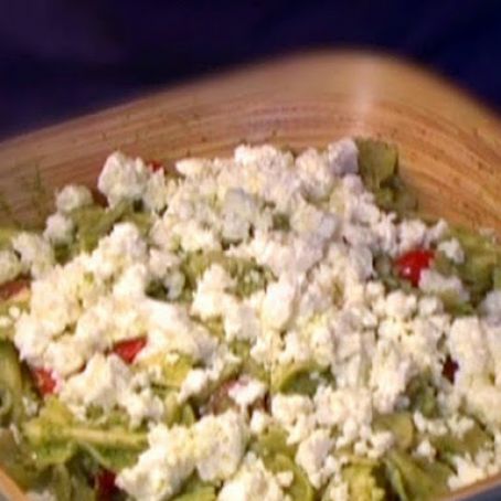 Bow Ties with Pesto, Feta and Cherry Tomatoes