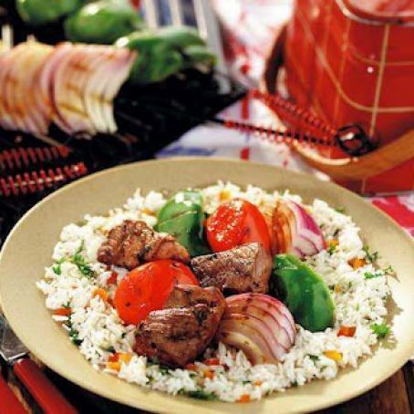 Lamb Kebabs & Rice