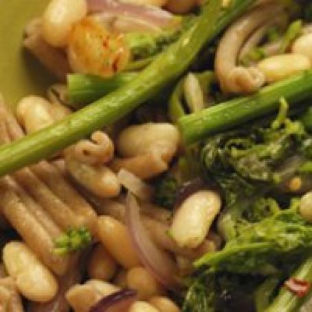 Whole Wheat Cavatelli with Cannelini Beans and Broccoli Rabe