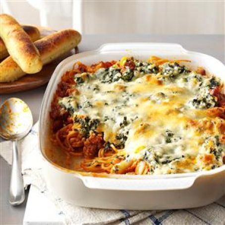 Florentine Spaghetti Bake