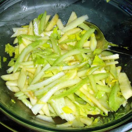 Celery and Apple Salad with Lemon-Mustard Dressing