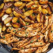 Garlic Butter Chicken and Potatoes Skillet