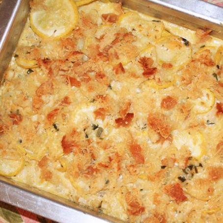 Parmesan-Cheddar Squash Casserole