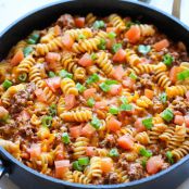 One Pot Cheesy Hamburger Casserole