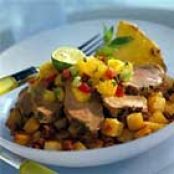 Pork Tenderloin Cancun with Chorizo Potatoes