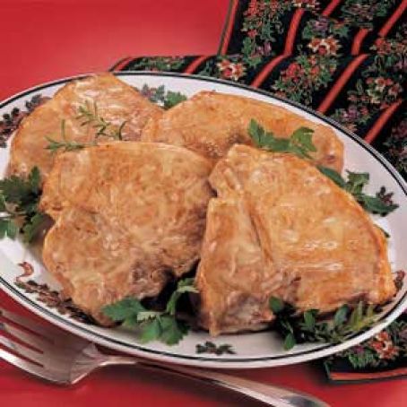 CHICKEN-BAKED PORK CHOPS
