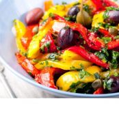Grilled Pepper and Crunchy Caper Salad