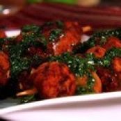 Moroccan Chicken Skewers with Herb Sauce