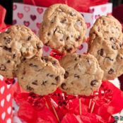Long Stemmed Chocolate Chip Flower Cookies