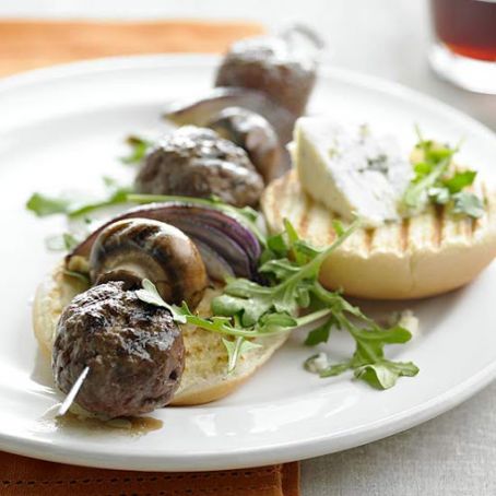 Blue Cheese Burger Kabobs