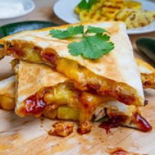 BBQ Chicken and Pineapple Quesadillas