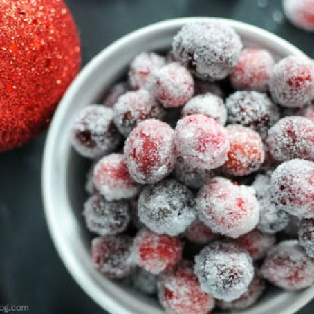 Sugared Cranberries and Cranberry Simple Syrup