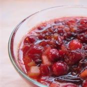 Cranberry, Apple, and Fresh Ginger Chutney