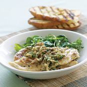 Sautéed Chicken with Sherry & Olive Pan Sauce & Toasted Almonds