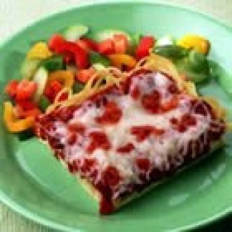 Deep-Dish Spaghetti Pizza