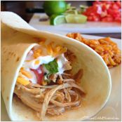 SLOW COOKER SHREDDED CHICKEN TACOS AND BURRITOS