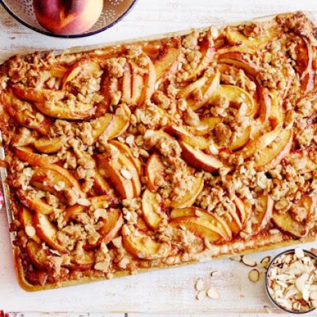 Peach Streusel Slab Pie