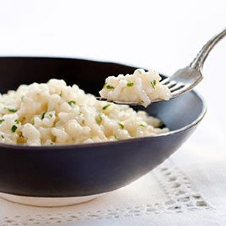 Almost Hands-Free Risotto with Parmesan and Herbs