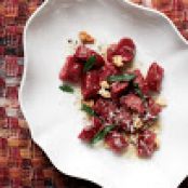 Beet Gnocchi with Walnut-Sage Butter