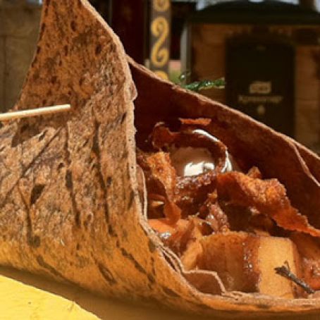 Tequila-Infused Apple Dessert Taco