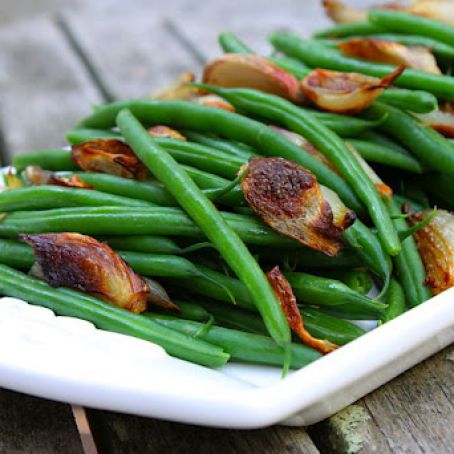 Haricots Verts with Roasted Shallots