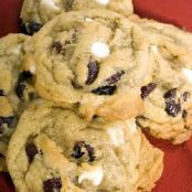 White Chocolate and Cranberry Cookies