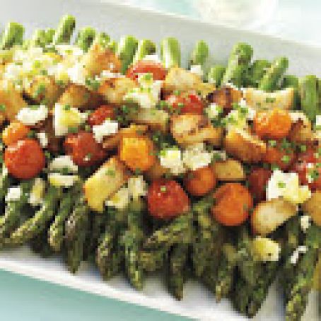 Grilled Asparagus & Tomato Salad with Feta