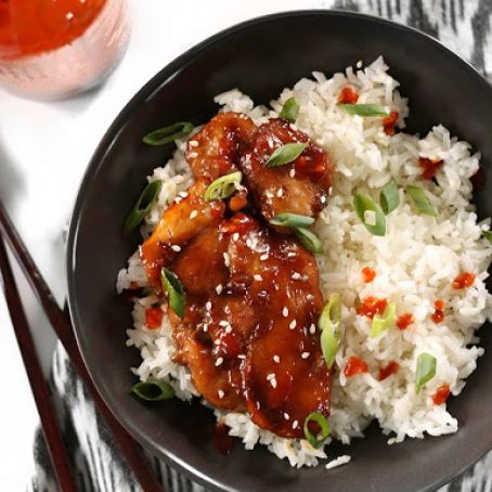 Sticky Ginger Soy Glazed Chicken
