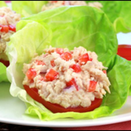 CHEESY TUNA LETTUCE CUPS