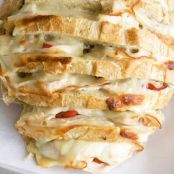 Stuffed Cheesy Sourdough Loaf