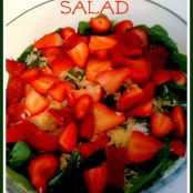 Strawberry Spinach Salad with Praline Pecans!