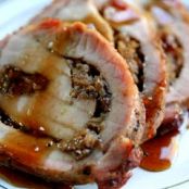 Apple Cranberry Stuffed Pork Roast