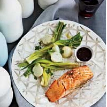 Salmon with Red Wine Balsamic Sauce