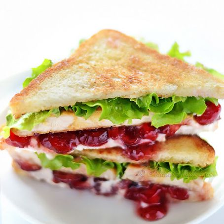 Cranberry Cream Cheese Turkey Sandwich