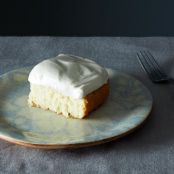 Grandma's White Cake with Maple Syrup Frosting