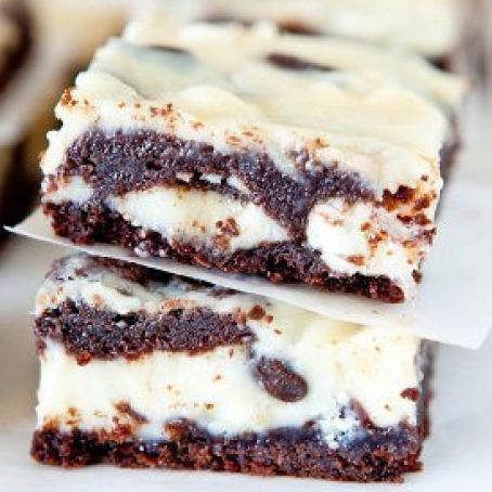 White and Dark Chocolate Cream Cheese Chocolate Cake Bars