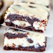 White and Dark Chocolate Cream Cheese Chocolate Cake Bars