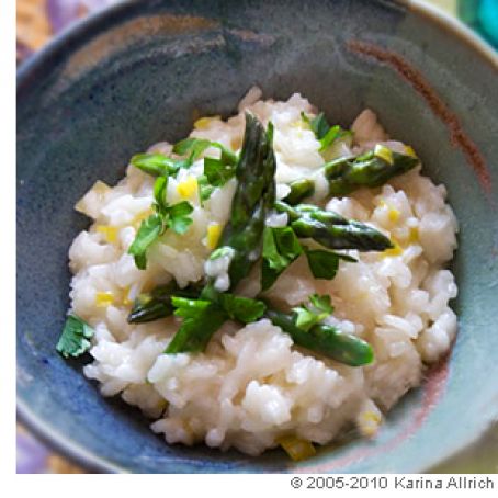 Asparagus Risotto With Leeks