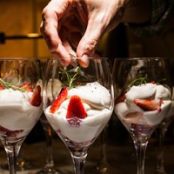 Syllabub with Strawberries and Black Pepper