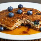 Blueberry Cottage Cheese Pancakes