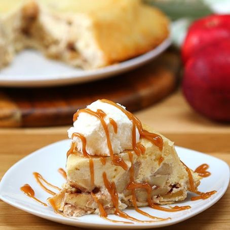 Upside Down Cheesecake Apple Pie