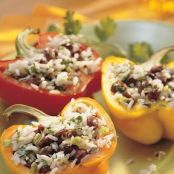 Easy Grilled Black Bean- and Rice-Stuffed Peppers