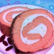 Pink Velvet Roulade with Cream Cheese Filling