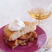 Warm Peach Shortcake with Brandy Whipped Cream
