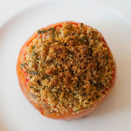 Baked Tomatoes Stuffed with Bread Crumbs, Parmesan, and Herbs