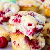Raspberry Lemon-Glazed Muffins