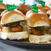 Hot Buffalo Chicken Meatball Sliders