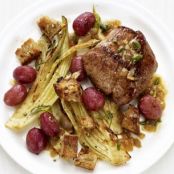 Tuscan Pork with Fennel and Grapes