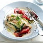 Parmesan-Stuffed Chicken & Melted Strawberries