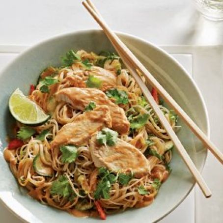 Chilled Peanut Chicken Noodle Salad